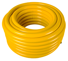 Шланг поливочный ПВХ усиленный, пищевой трехслойный армированный 1,25м (жёлтый) Вихрь
