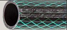 Шланг поливочный ПВХ, трехслойный армированный 3/4, 15м (зелёный) Вихрь