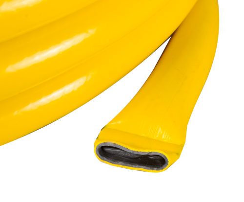 Шланг поливочный ПВХ усиленный, пищевой трехслойный армированный 1,25м (жёлтый) Вихрь фото 3