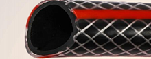 Шланг поливочный ПВХ усиленный премиум,пищевой трехслойный армированный 3/4, 50 м (чёрн-красн) Вихрь