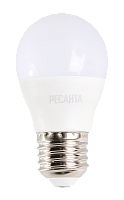 Лампа светодиодная LL-R-G45-7W-230-4K-E27 (шар, 7Вт, нейтр., Е27) Ресанта